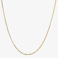 Made in Italy Womens 14K Gold 20 Inch Box Chain Necklace