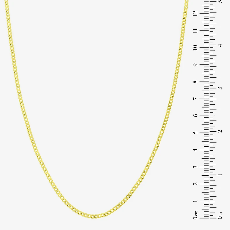 Unisex Adult 14K Gold 18 Inch Curb Chain Necklace