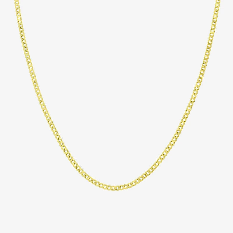 Unisex Adult 14K Gold 18 Inch Curb Chain Necklace