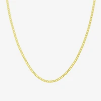 Unisex Adult 14K Gold 18 Inch Curb Chain Necklace