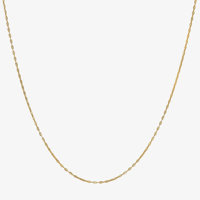 Womens 14K Gold 18 Inch Mariner Chain Necklace