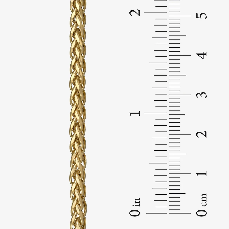 Made in Italy Mens 10K Gold 22 Inch Wheat Chain Necklace