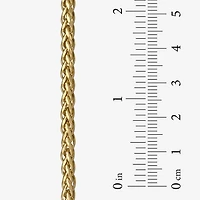 Made in Italy Mens 10K Gold 22 Inch Wheat Chain Necklace