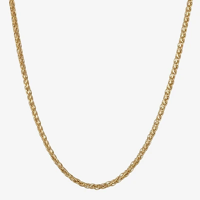 Made in Italy Mens 10K Gold 22 Inch Wheat Chain Necklace