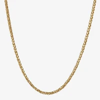 Made in Italy Mens 10K Gold 22 Inch Wheat Chain Necklace