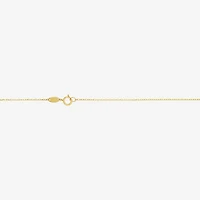 Womens White Mother Of Pearl 14K Gold Heart 17 Inch Pendant Necklace