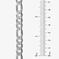Made in Italy Mens Sterling Silver 9 Inch Solid Figaro Chain Bracelet