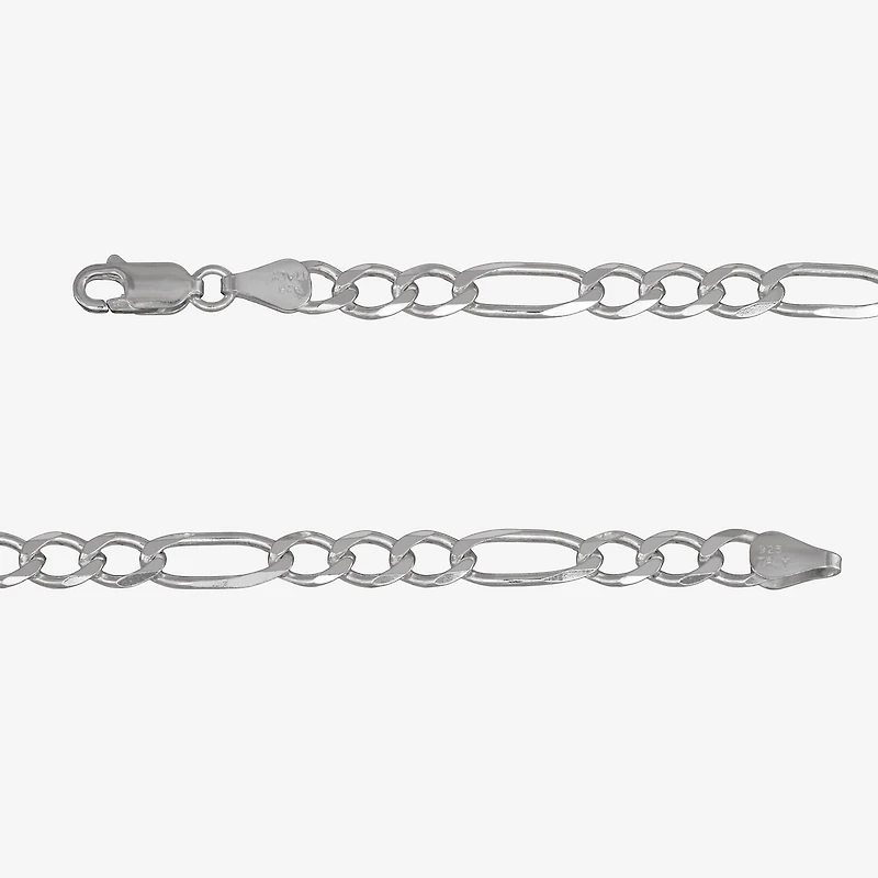 Made in Italy Mens Sterling Silver 20 Inch Figaro Chain Necklace