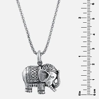 Sterling Silver Elephant Pendant Necklace