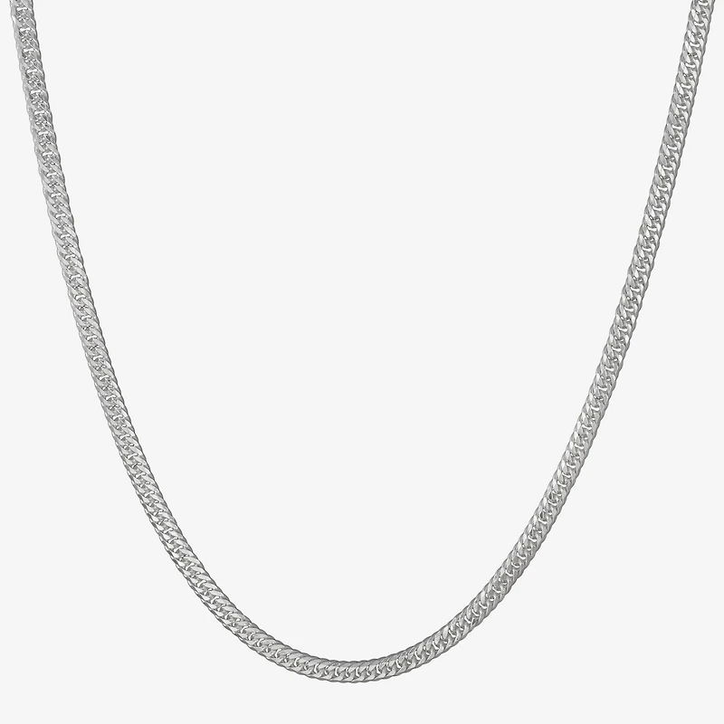 Made in Italy Unisex Adult Sterling Silver 18 Inch Curb Chain Necklace