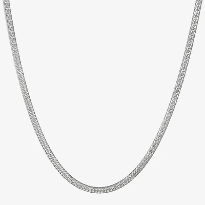Made in Italy Unisex Adult Sterling Silver 18 Inch Curb Chain Necklace