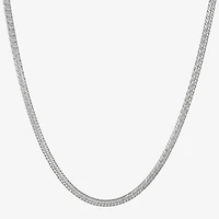 Made in Italy Unisex Adult Sterling Silver 18 Inch Curb Chain Necklace
