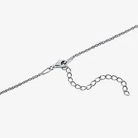 Womens Enhanced Blue Turquoise Sterling Silver Cross 18 Inch Pendant Necklace