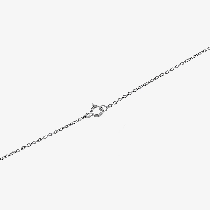 Sterling Silver Crystal Beaded Station Necklace