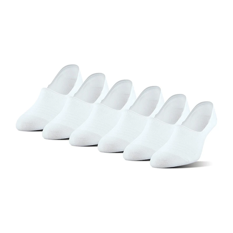 Peds Mid Cut Womens Breathable Multi-Pack 6 Pair Liner Socks