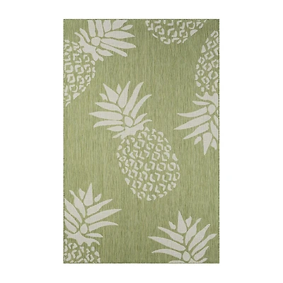 Catherine Pineapples Indoor Outdoor Rectangular Area Rug