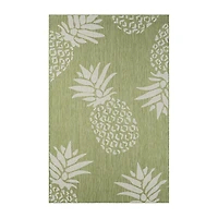 Catherine Pineapples Indoor Outdoor Rectangular Area Rug