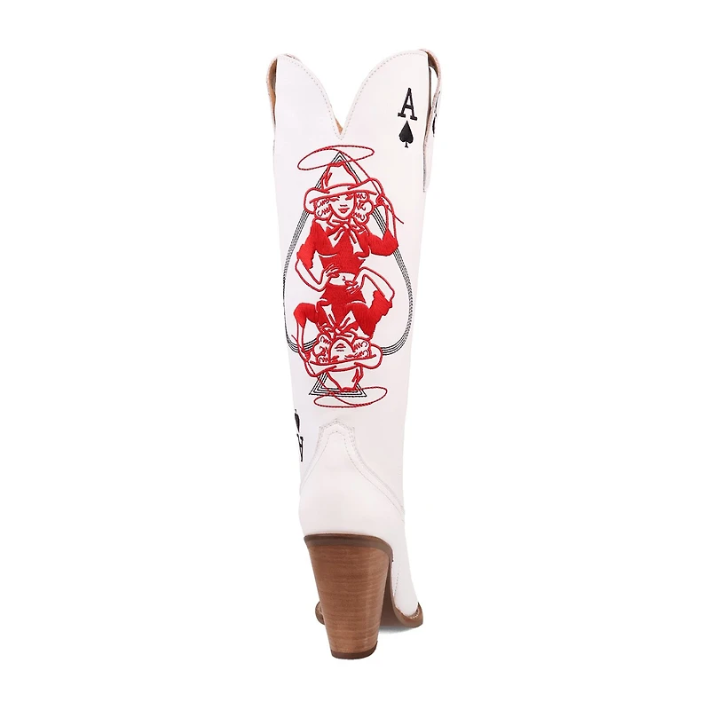 Dingo Womens Ace Of Spades Stacked Heel Cowboy Boots