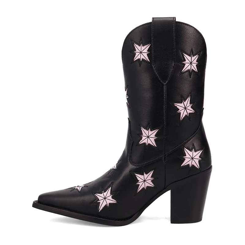 Dingo Womens Starburst Block Heel Cowboy Boots