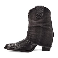 Dingo Womens Denim Dream Block Heel Cowboy Boots
