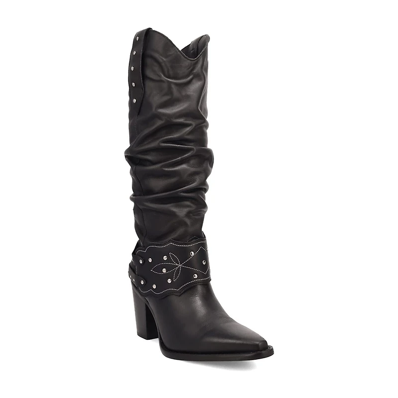 Dingo Womens Grit N' Grace Block Heel Cowboy Boots