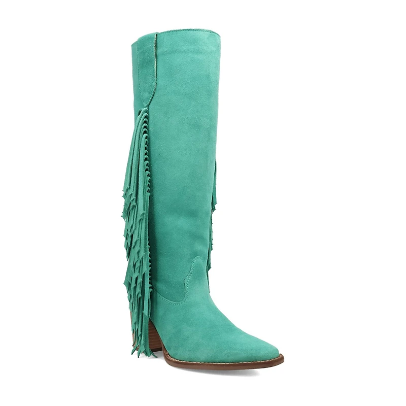 Dingo Womens Twister Block Heel Cowboy Boots