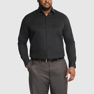 Van Heusen Everyday Defense Mens Big & Tall Classic Fit Stretch Fabric Wrinkle Free Long Sleeve Dress Shirt