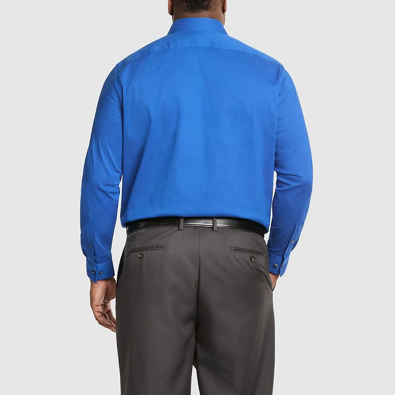 Van Heusen Everyday Defense Mens Big & Tall Classic Fit Stretch Fabric Wrinkle Free Long Sleeve Dress Shirt