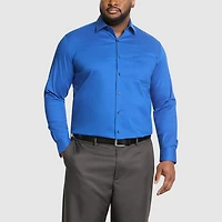 Van Heusen Everyday Defense Mens Big & Tall Classic Fit Stretch Fabric Wrinkle Free Long Sleeve Dress Shirt