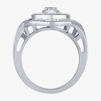 (G/ Si2) Womens 2 CT. T.W. Lab Grown White Diamond 10K Gold Marquise Cluster Cocktail Ring