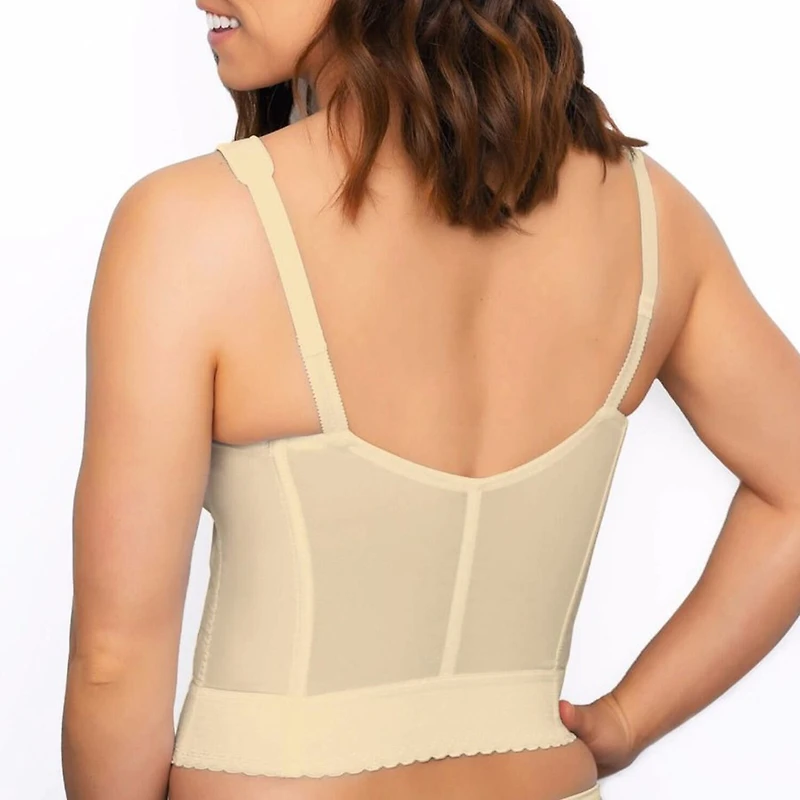 Exquisite Form®  Women's FULLY Slimming Wireless Back & Posture Support Longline Bra with Front Closure- 5107530