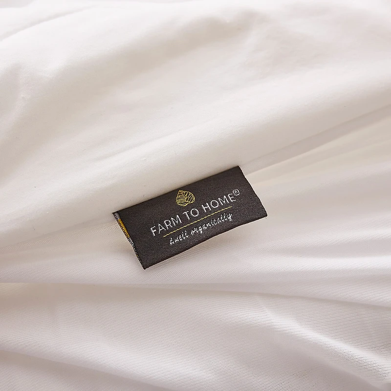Farm To Home Organic Blended Cotton Wavy Channel Sown Alternative Mattress Pad