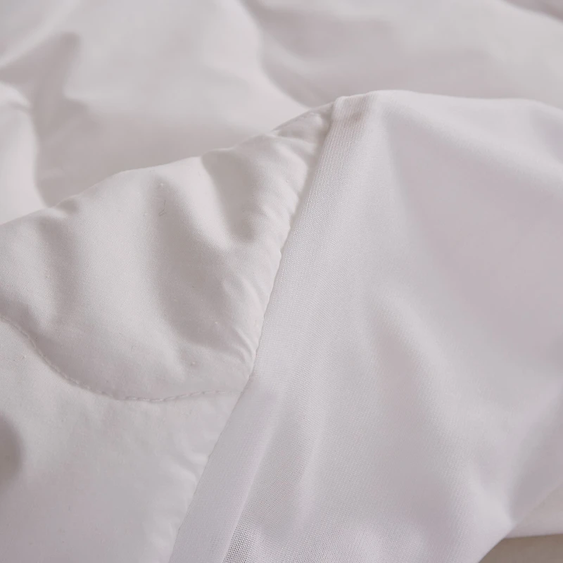 Farm To Home Organic Blended Cotton Wavy Channel Sown Alternative Mattress Pad