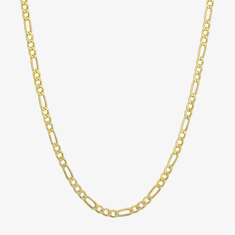 10K Yellow Gold 2.9mm 20-22" Semi-Solid Figaro Chain
