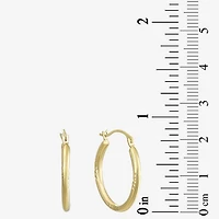 10K Gold 20mm Hollow Hoop Earrings