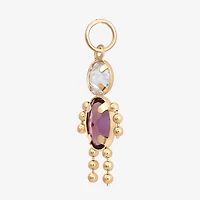 10K Gold February Birthstone Babies Boy Charm