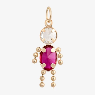 10K Gold July Birthstone Babies Boy Charm
