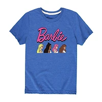 Little & Big Kid Girls Crew Neck Short Sleeve Regular Fit Barbie Graphic T-Shirt