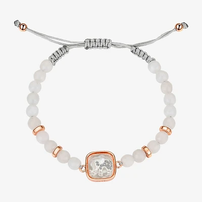 Footnotes Shaker Elephant Womens Cubic Zirconia 14k Rose Gold Over Brass Bolo Bracelet