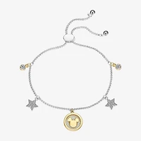 Disney Classics Womens Cubic Zirconia 14K Gold Over Brass Star Mickey Mouse Bolo Bracelet