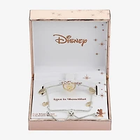 Disney Classics Love Womens Cubic Zirconia 14K Gold Over Brass Heart Minnie Mouse Bolo Bracelet