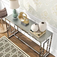 Furniture of America™ Haines Glass Top Console Table