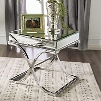 Furniture of America™ Hope Mirrored End Table