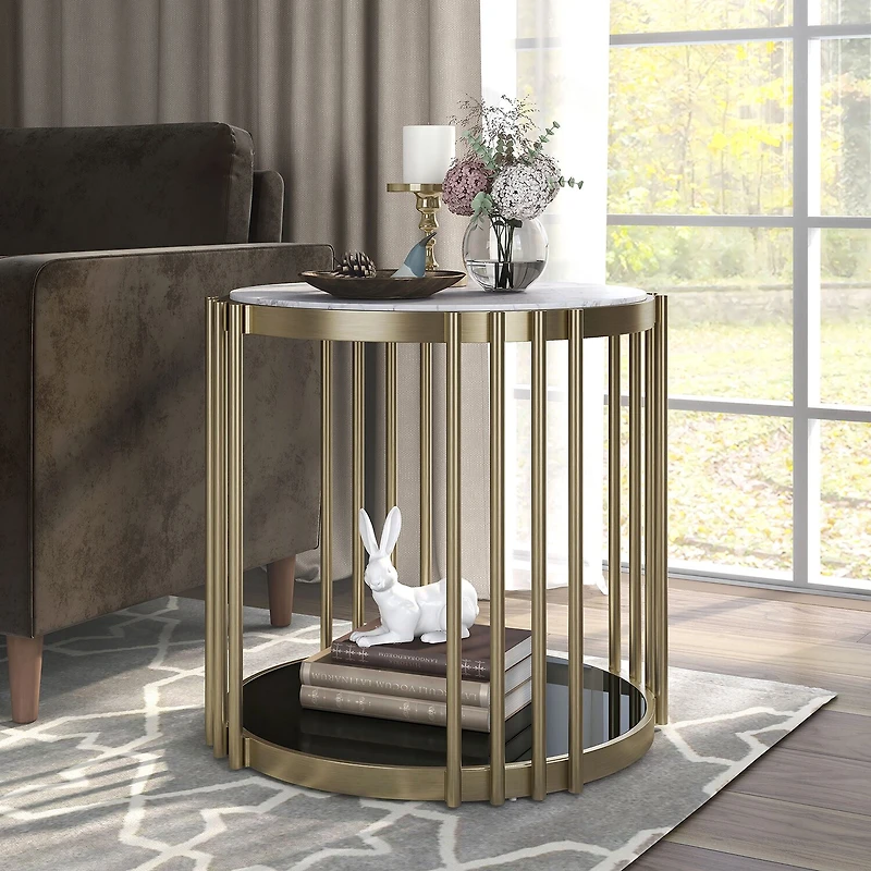 Furniture of America™ Aurora Storage Metal End Table