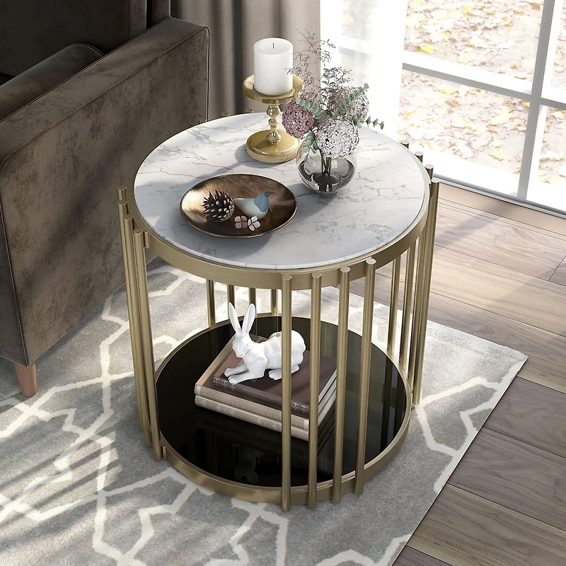 Furniture of America™ Aurora Storage Metal End Table