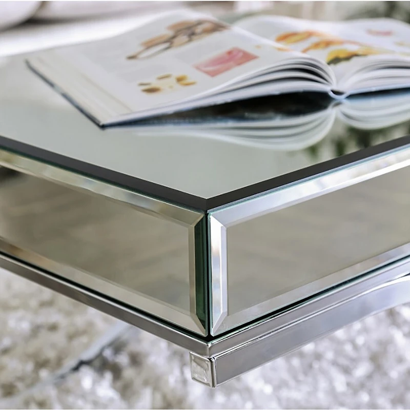 Furniture of America™ Hope Mirrored Metal Coffee Table