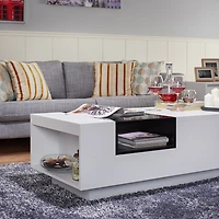 Furniture of America™ Auburn Glass Top Storage Coffee Table