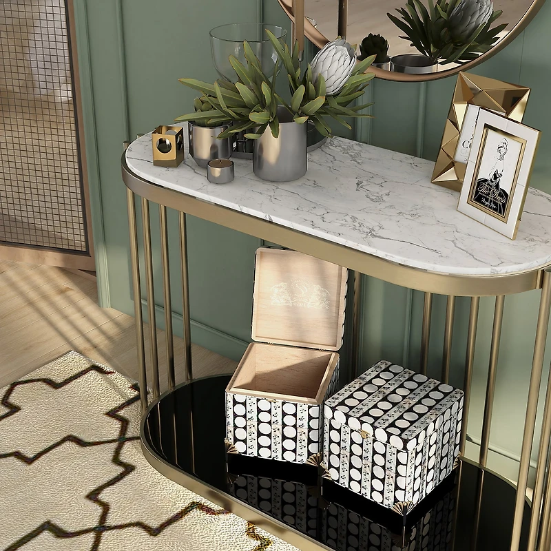 Furniture of America™ Aurora Storage Metal Console Table