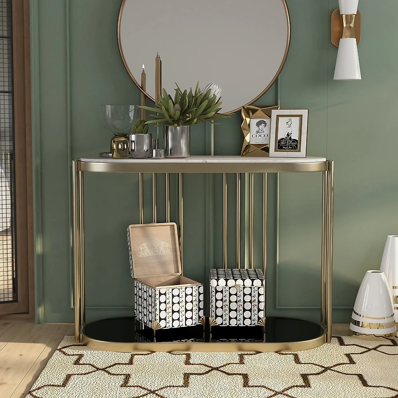 Furniture of America™ Aurora Storage Metal Console Table