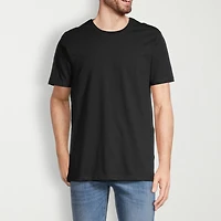 St. John's Bay Dexterity Super Soft Mens Easy-on + Easy-off Crew Neck Short Sleeve Adaptive T-Shirt